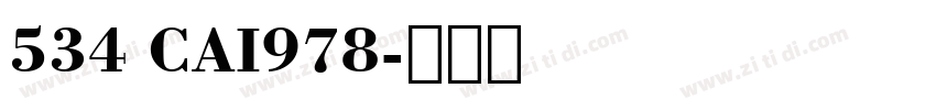 534 CAI978字体转换
